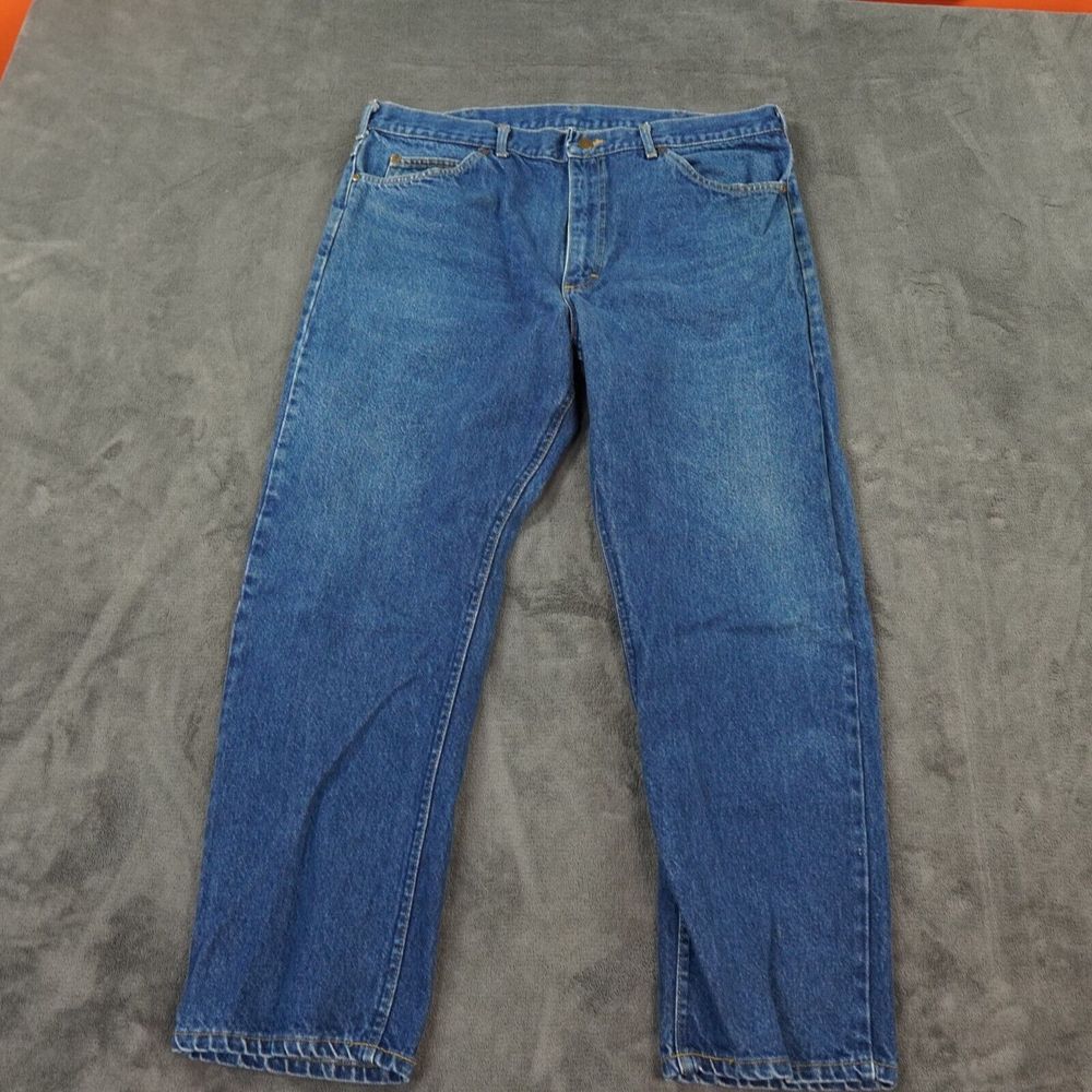 VTG LL Bean Jeans Mens 40x30 Blue Double L Faded USA Made Workwear Tag *38 Waist